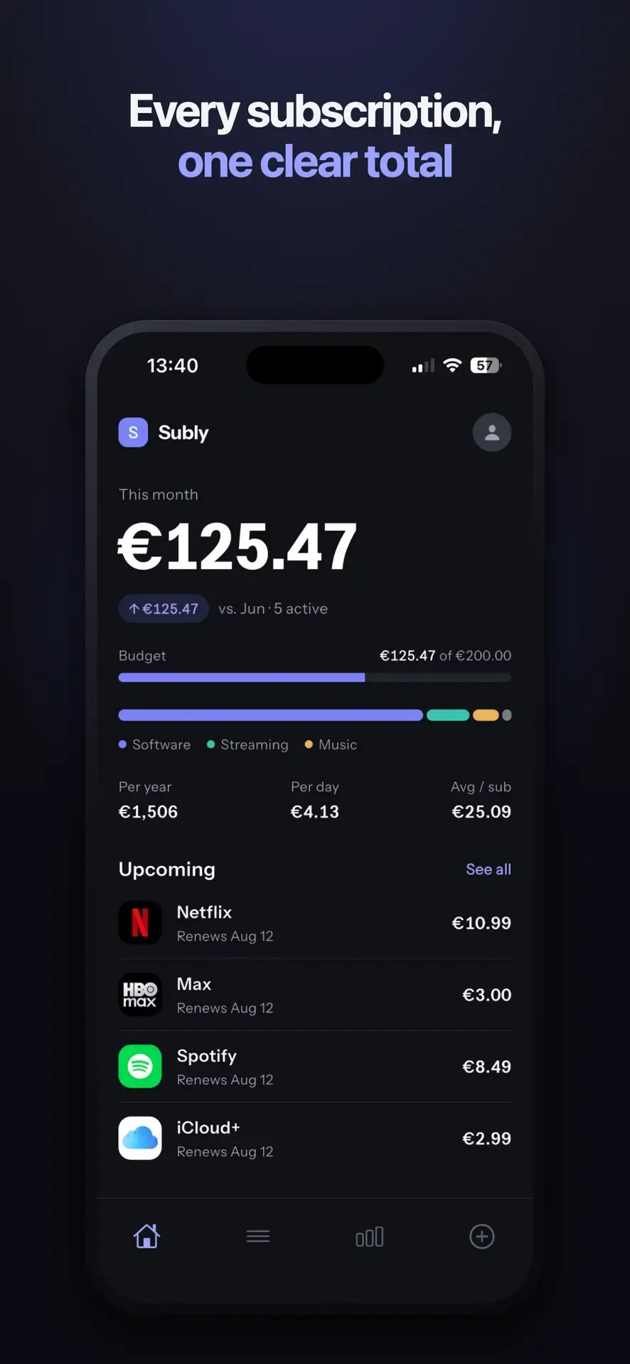 subly. app screenshot